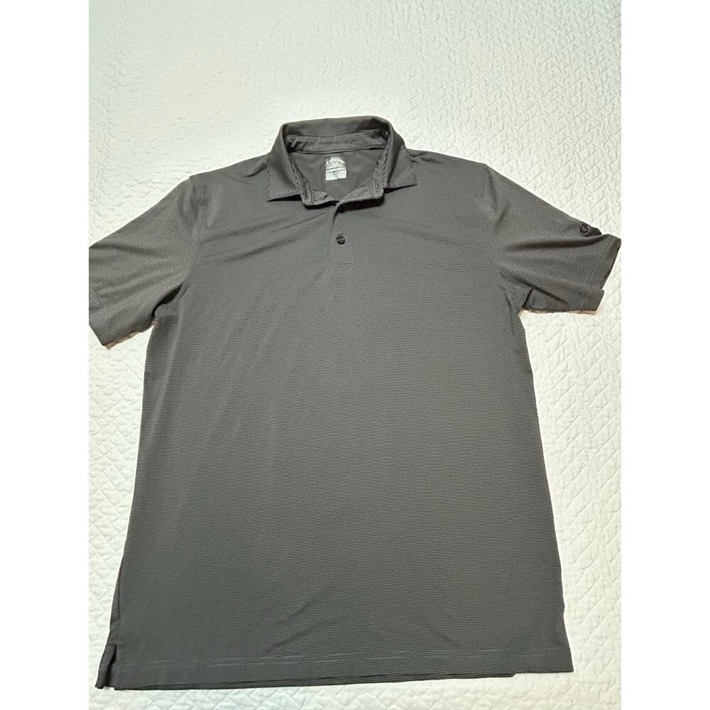 CALLAWAY OPTI- DRI Men’s Golf Polo Shirt - Black and Gray striped / Medium